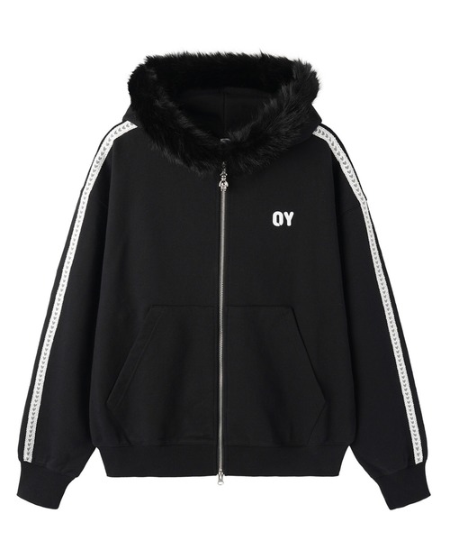 OY/オーワイ』LACE DOLLY FAUX FUR HOODIE ZIP UP/レースドリー ファー