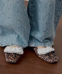 Chico（チコ）の「【SALON by Chico】フリルデザインリボンバレエシューズ（パンプス）」