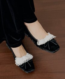 Chico | 【SALON by Chico】フリルデザインリボンバレエシューズ(パンプス)