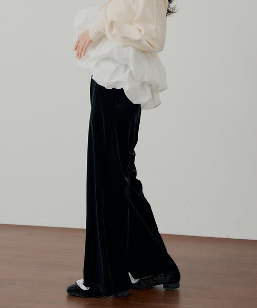 Chico（チコ）の「【SALON by Chico】フリルデザインリボンバレエシューズ（パンプス・レディース・ブラウン系その他2/ブラック/ブラック系その他2・LARGE/SMALL/MEDIUM）」の11枚目の写真