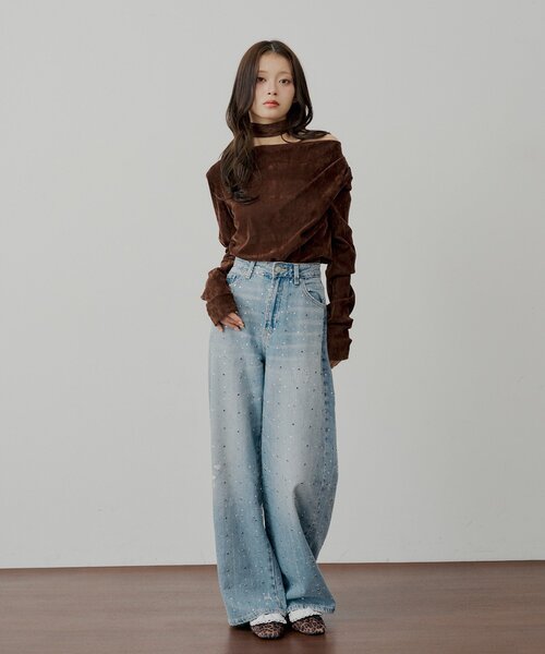 Chico（チコ）の「【SALON by Chico】フリルデザインリボンバレエシューズ（パンプス・レディース・ブラウン系その他2/ブラック/ブラック系その他2・LARGE/SMALL/MEDIUM）」の4枚目の写真