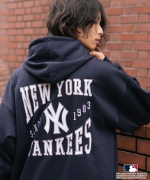 【MLB/メジャーリーグベースボール】裏起毛 バックロゴ フーディー プルオーバーパーカー