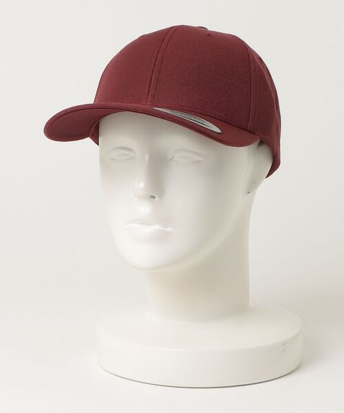 FLEXFIT（フレックスフィット）の「【PH3】【FLEXFIT/フレックスフィット】Yupoong Premium Curved Visor Snapback 6789M（キャップ・メンズ・ヘザーグレー/マルーン・FREE）」の6枚目の写真