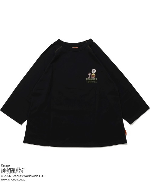 KRIFF MAYER Lady's Collection(クリフメイヤーレディースコレクション)の「【速乾・抗ピリング】スヌーピー刺繍チュニックT(Tシャツ/カットソー・レディース・オフホワイト/ブラック/オリーブ/サックスブルー/カラフル・MEDIUM/LARGE)」の11枚目の写真