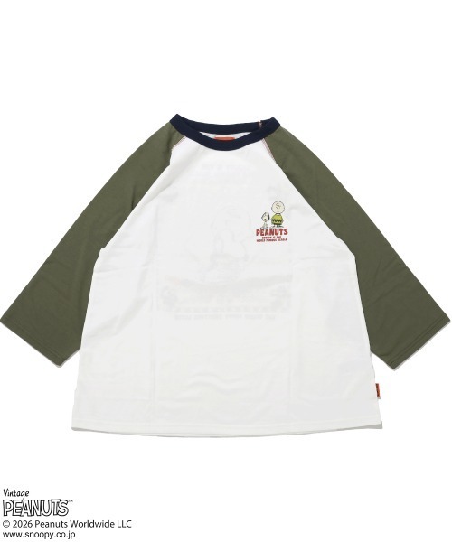 KRIFF MAYER Lady's Collection(クリフメイヤーレディースコレクション)の「【速乾・抗ピリング】スヌーピー刺繍チュニックT(Tシャツ/カットソー・レディース・オフホワイト/ブラック/オリーブ/サックスブルー/カラフル・MEDIUM/LARGE)」の14枚目の写真