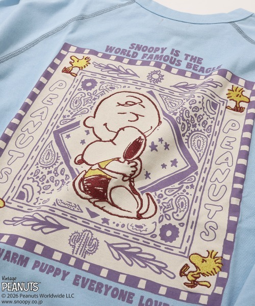 KRIFF MAYER Lady's Collection(クリフメイヤーレディースコレクション)の「【速乾・抗ピリング】スヌーピー刺繍チュニックT(Tシャツ/カットソー・レディース・オフホワイト/ブラック/オリーブ/サックスブルー/カラフル・MEDIUM/LARGE)」の16枚目の写真