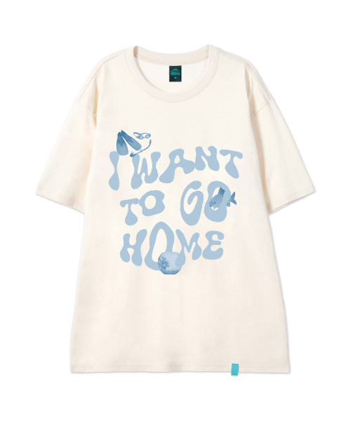 ASTRAL PROJECTION（アストラルプロジェクション）の「[アイワンツーゴホーム]コットンルーズフィット半袖Tシャツ_バターミルク（Tシャツ/カットソー・メンズ・その他・LARGE/MEDIUM/X-LARGE/XX-LARGE）」の2枚目の写真