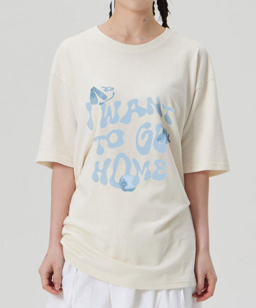 ASTRAL PROJECTION（アストラルプロジェクション）の「[アイワンツーゴホーム]コットンルーズフィット半袖Tシャツ_バターミルク（Tシャツ/カットソー・メンズ・その他・LARGE/MEDIUM/X-LARGE/XX-LARGE）」の3枚目の写真