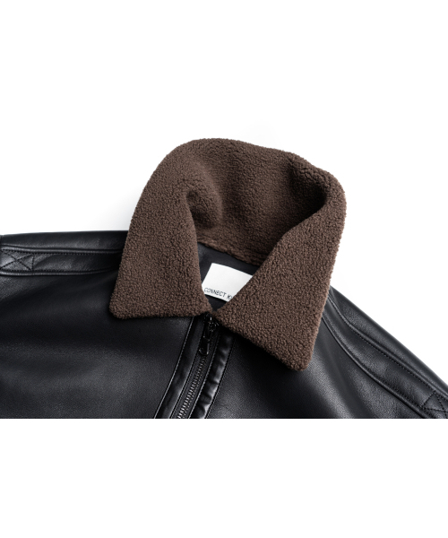 CONNECT KINLOCH（コネクトキンロック）の「A-2 ムートンボンバージャケット [ブラウン]（ムートンコート・メンズ・ブラウン・SMALL/MEDIUM/LARGE）」の2枚目の写真
