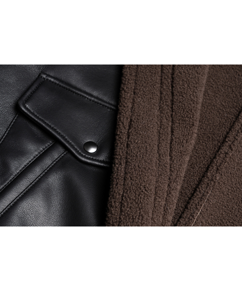 CONNECT KINLOCH（コネクトキンロック）の「A-2 ムートンボンバージャケット [ブラウン]（ムートンコート・メンズ・ブラウン・SMALL/MEDIUM/LARGE）」の5枚目の写真