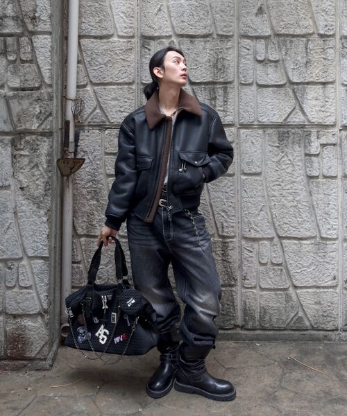 CONNECT KINLOCH（コネクトキンロック）の「A-2 ムートンボンバージャケット [ブラウン]（ムートンコート・メンズ・ブラウン・SMALL/MEDIUM/LARGE）」の10枚目の写真
