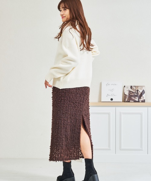 MISCH MASCH(ミッシュマッシュ)の「ZOZO限定 ふわもこポロニット(ニット/セーター・レディース・ブルー/ホワイト/イエロー・フリ-)」の21枚目の写真