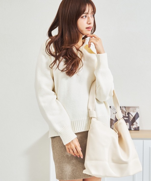 MISCH MASCH(ミッシュマッシュ)の「ZOZO限定 ふわもこポロニット(ニット/セーター・レディース・ブルー/ホワイト/イエロー・フリ-)」の17枚目の写真