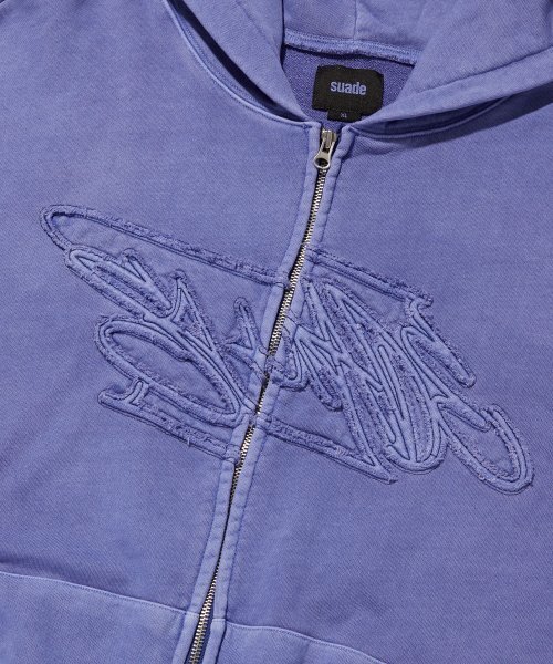 suade（スエード）の「LOOSE SUADE HOOD ZIP UP [PIGMENT PURPLE]（パーカー・レディース・その他・MEDIUM/LARGE/X-LARGE）」の4枚目の写真