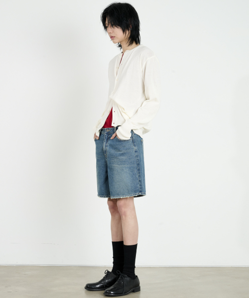 DUSTYWHITE(ダスティーホワイト)の「デストロイドダークブルーデニムショーツ(その他パンツ・メンズ・その他・SMALL/MEDIUM/LARGE)」の10枚目の写真