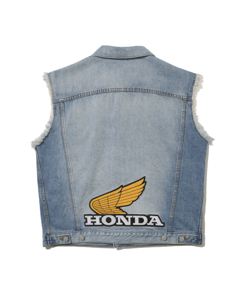 PHYPS MOTORCYCLE（フィップスモーターサイクル）の「[Archive line] Washed Denim Vest_Blue（ベスト・レディース・その他・SMALL/MEDIUM/LARGE/X-LARGE）」の3枚目の写真