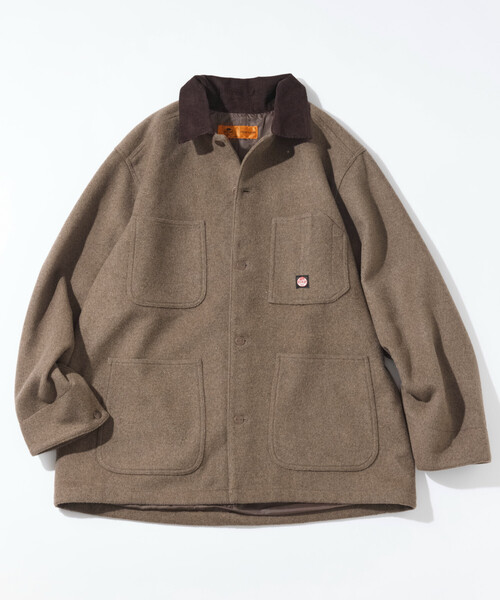 FREAK'S STORE（フリークスストア）の「RED KAP/レッドキャップ 別注 WOOL CHORE COAT/ウールチョアコート（ステンカラーコート・メンズ・ブラック/キャメル/ベージュ/ネイビー・MEDIUM/LARGE）」の9枚目の写真