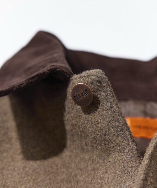 FREAK'S STORE（フリークスストア）の「RED KAP/レッドキャップ 別注 WOOL CHORE COAT/ウールチョアコート（ステンカラーコート・メンズ・ブラック/キャメル/ベージュ/ネイビー・MEDIUM/LARGE）」の11枚目の写真