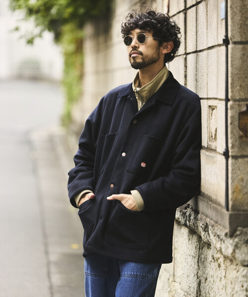 FREAK'S STORE（フリークスストア）の「RED KAP/レッドキャップ 別注 WOOL CHORE COAT/ウールチョアコート（ステンカラーコート・メンズ・ブラック/キャメル/ベージュ/ネイビー・MEDIUM/LARGE）」の8枚目の写真