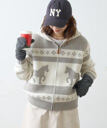 GEVACO（ゲバコ）の「【GEVACO】カウチンフーディニットカーディガン（カーディガン/ボレロ）」