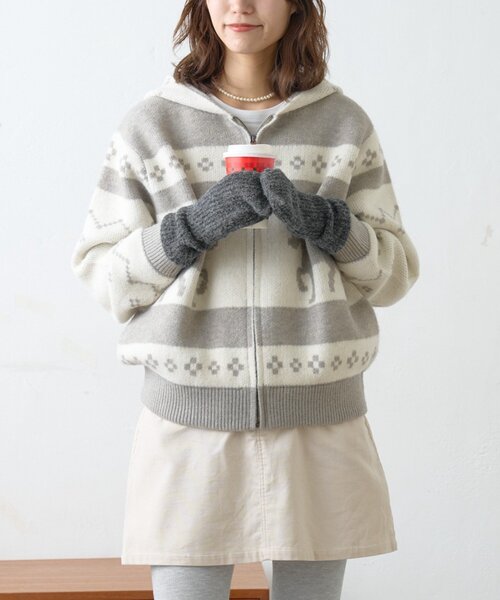 GEVACO（ゲバコ）の「【GEVACO】カウチンフーディニットカーディガン（カーディガン/ボレロ・レディース・グレー/ネイビー・LARGE/ONE SIZE）」の11枚目の写真