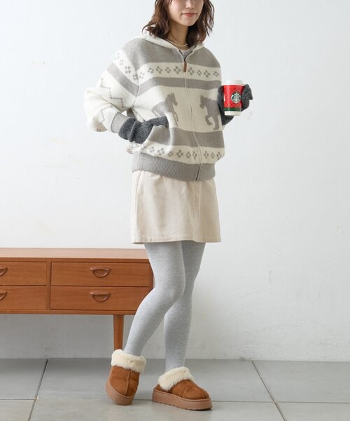 GEVACO（ゲバコ）の「【GEVACO】カウチンフーディニットカーディガン（カーディガン/ボレロ・レディース・グレー/ネイビー・LARGE/ONE SIZE）」の16枚目の写真