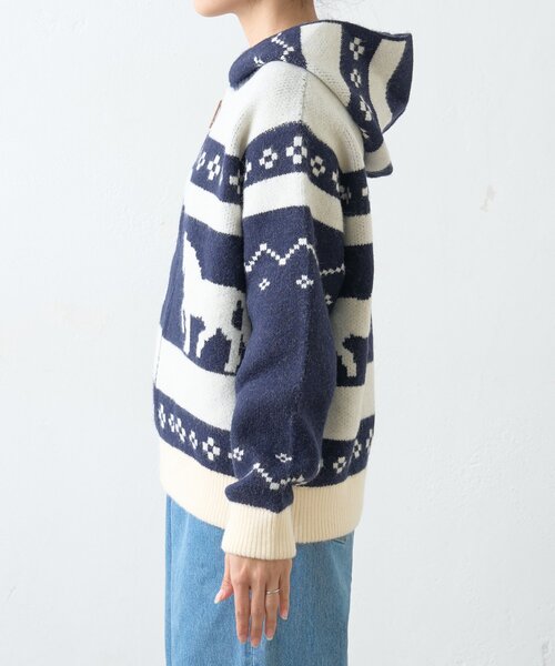 GEVACO（ゲバコ）の「【GEVACO】カウチンフーディニットカーディガン（カーディガン/ボレロ・レディース・グレー/ネイビー・LARGE/ONE SIZE）」の20枚目の写真