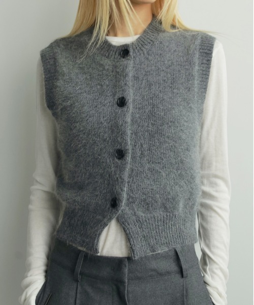 bocho ànuke Vest（ニット/セーター Botton Crewneck anuke