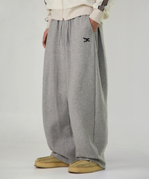 bounDary（バウンダリー）の「クラシックロゴサイドタックワイドスウェットパンツ[グレー]（スウェットパンツ）」