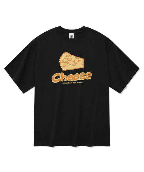 RADINEO(ラディネオ)の「チーズ半袖Tシャツブラック(Tシャツ/カットソー・メンズ・その他・SMALL/MEDIUM/LARGE/X-LARGE)」の1枚目の写真