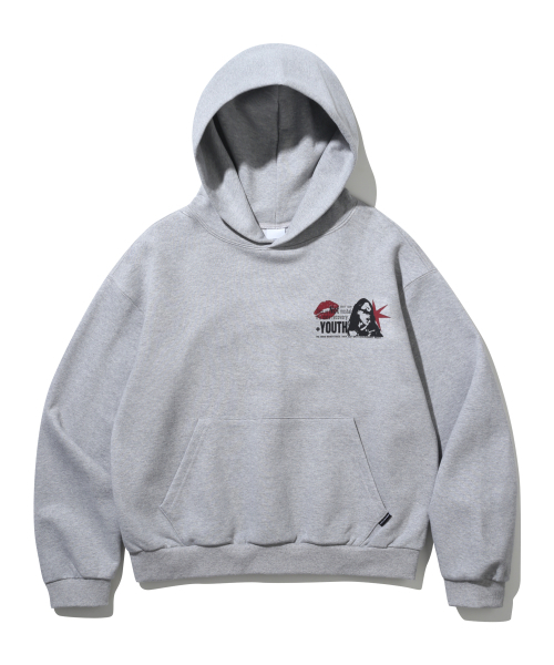 URBANSTOFF(アーバンストッフ)の「レッドシグナルクロップフードパーカー(グレー)(パーカー・レディース・その他・MEDIUM/LARGE)」の1枚目の写真
