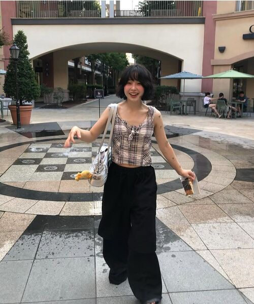 NAKED SURF CLUB（ネイキッドサーフクラブ）の「チェックリボンスリーブレス（ブラック）（Tシャツ/カットソー・レディース・その他・SMALL/MEDIUM）」の12枚目の写真