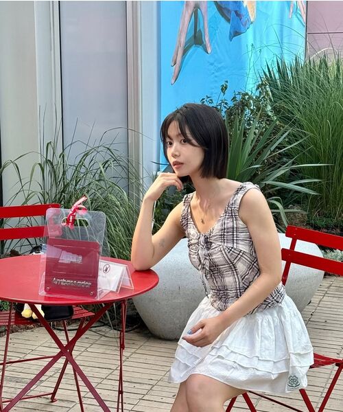 NAKED SURF CLUB（ネイキッドサーフクラブ）の「チェックリボンスリーブレス（ブラック）（Tシャツ/カットソー・レディース・その他・SMALL/MEDIUM）」の18枚目の写真