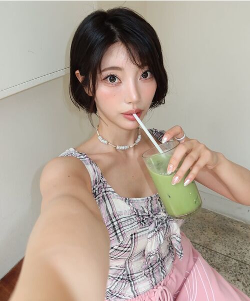 NAKED SURF CLUB（ネイキッドサーフクラブ）の「チェックリボンスリーブレス（ブラック）（Tシャツ/カットソー・レディース・その他・SMALL/MEDIUM）」の19枚目の写真