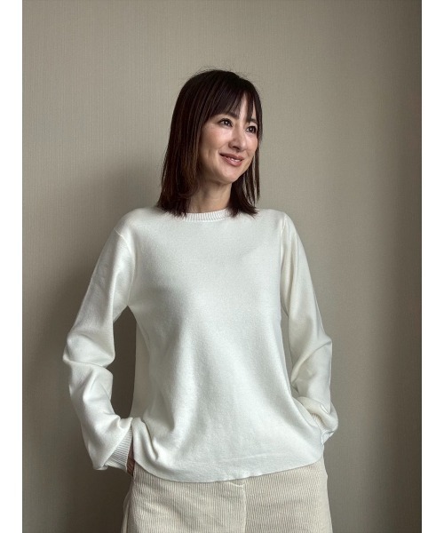 Day and Grade(デイアンドグレイド)の「【前田ゆかセレクト】2WAYフリルデザインプルオーバー(Tシャツ/カットソー・レディース・グレー/アイボリー・FREE)」の6枚目の写真