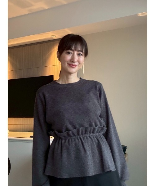 Day and Grade(デイアンドグレイド)の「【前田ゆかセレクト】2WAYフリルデザインプルオーバー(Tシャツ/カットソー・レディース・グレー/アイボリー・FREE)」の14枚目の写真