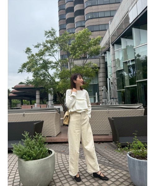 Day and Grade(デイアンドグレイド)の「【前田ゆかセレクト】2WAYフリルデザインプルオーバー(Tシャツ/カットソー・レディース・グレー/アイボリー・FREE)」の22枚目の写真