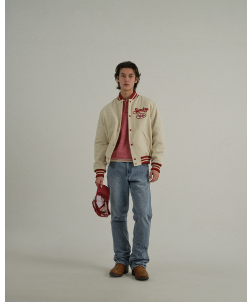 SUNDAY FRUIT MARKET(サンデーフルーツマーケット)の「BERRY FARM VARSITY JACKET IVORY(スタジャン・メンズ・その他・MEDIUM/LARGE)」の9枚目の写真