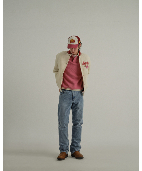 SUNDAY FRUIT MARKET(サンデーフルーツマーケット)の「BERRY FARM VARSITY JACKET IVORY(スタジャン・メンズ・その他・MEDIUM/LARGE)」の2枚目の写真