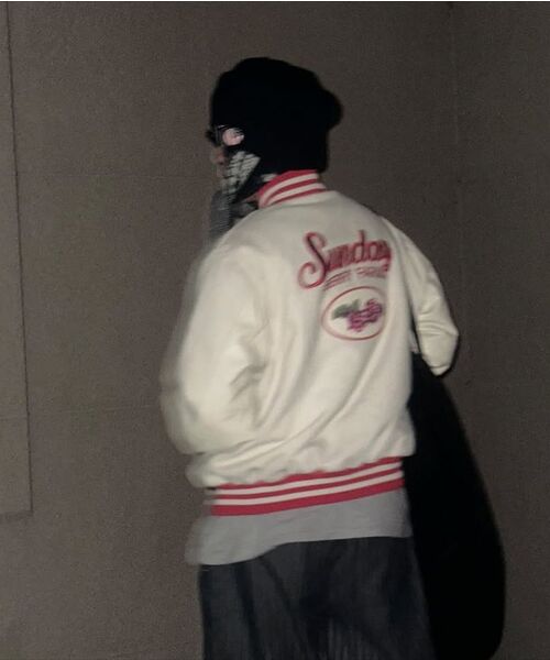 SUNDAY FRUIT MARKET(サンデーフルーツマーケット)の「BERRY FARM VARSITY JACKET IVORY(スタジャン・メンズ・その他・MEDIUM/LARGE)」の4枚目の写真