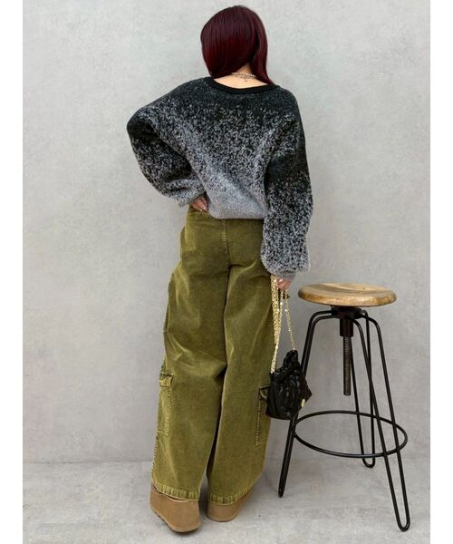 EVRIS（エヴリス）の「ロゴシャギーニットトップス（ニット/セーター・レディース・ブラック/ブラウン/ブルー・FREE）」の18枚目の写真