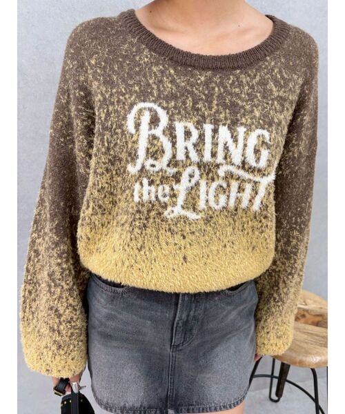 EVRIS（エヴリス）の「ロゴシャギーニットトップス（ニット/セーター・レディース・ブラック/ブラウン/ブルー・FREE）」の19枚目の写真