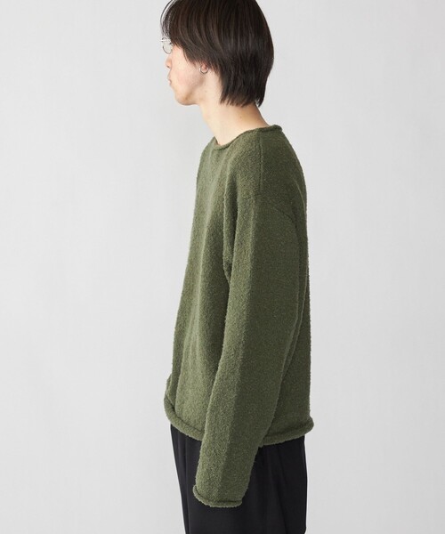 City Ambient Products(シティアンビエントプロダクツ)の「City Ambient Products: スーパーソフト ブークレ ロール ニット(ニット/セーター・メンズ・ライトオリーブ/ダークグレー/ネイビー・SMALL/MEDIUM/LARGE)」の5枚目の写真