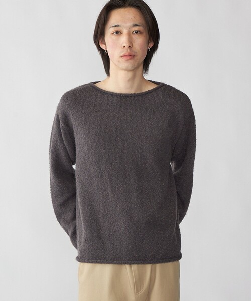 City Ambient Products(シティアンビエントプロダクツ)の「City Ambient Products: スーパーソフト ブークレ ロール ニット(ニット/セーター・メンズ・ライトオリーブ/ダークグレー/ネイビー・SMALL/MEDIUM/LARGE)」の16枚目の写真
