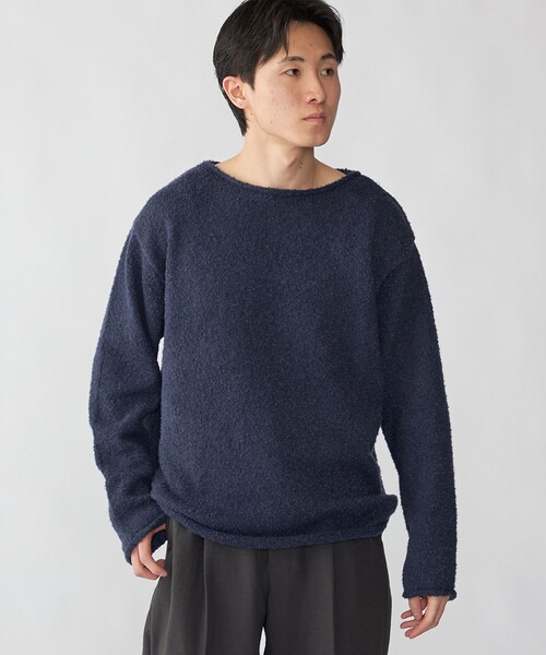 City Ambient Products(シティアンビエントプロダクツ)の「City Ambient Products: スーパーソフト ブークレ ロール ニット(ニット/セーター・メンズ・ライトオリーブ/ダークグレー/ネイビー・SMALL/MEDIUM/LARGE)」の18枚目の写真