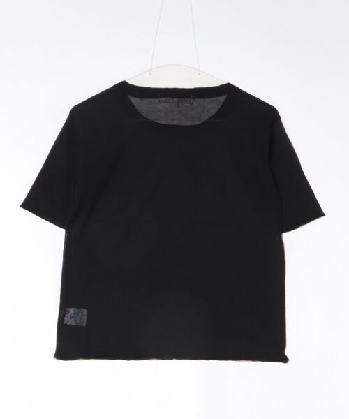 forget-me-nots（フォーゲットミーノッツ）の「HALF SLEEVE KNIT FMN-24SS-KN-001（ニット/セーター・レディース・ブラック/ホワイト・FREE）」の3枚目の写真