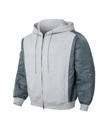 CHILLSA（チルサ）の「4-season Hybrid Hoodie Zip-up_Melange Gray（パーカー）」