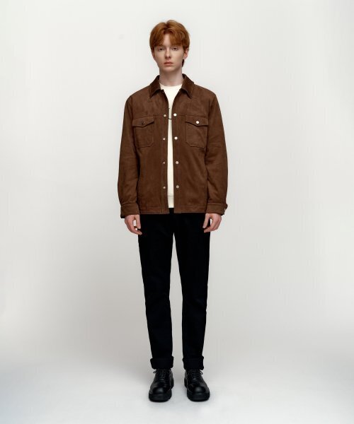 SOLEW(ソル)の「スエードアウターシャツ_ブラウン(その他アウター・メンズ・その他・SMALL/MEDIUM/LARGE/X-LARGE)」の1枚目の写真