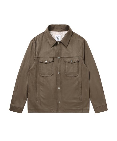 SOLEW(ソル)の「スエードアウターシャツ_ブラウン(その他アウター・メンズ・その他・SMALL/MEDIUM/LARGE/X-LARGE)」の4枚目の写真
