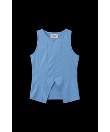 ACCEPTANCELETTERSTUDIO（アクセプタンス レター スタジオ）の「Zipper tank top, sky blue（Tシャツ/カットソー）」
